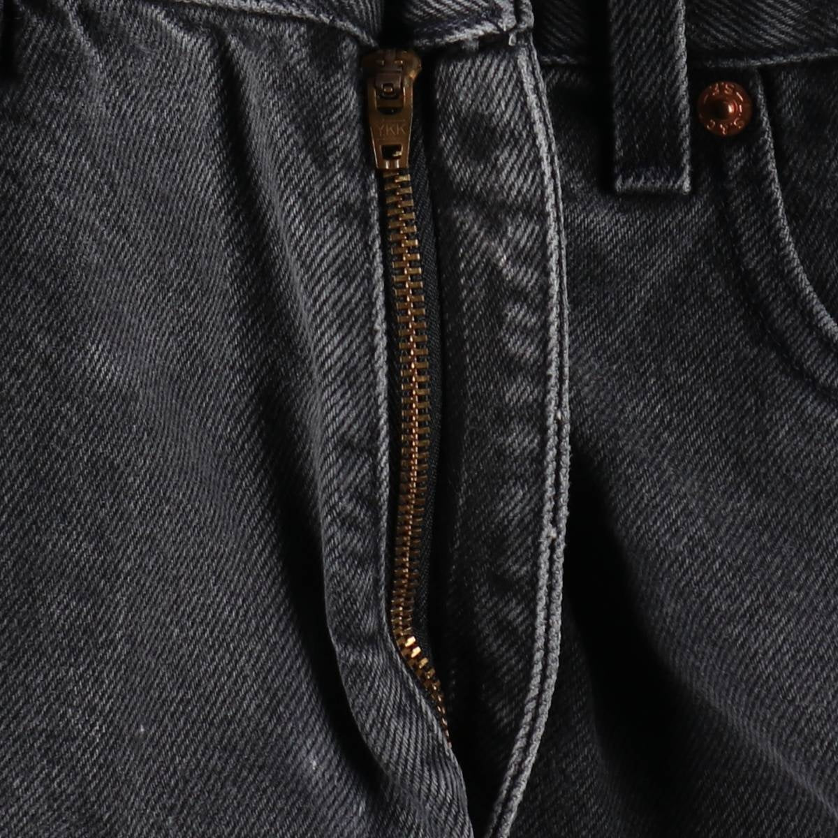 00'S Levi's 505 REGULAR FIT STRAIGHT LEG black denim tapered denim pants for men, size w32 cotton black type Vintage Second Hand