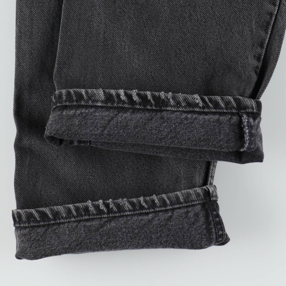 00'S Levi's 505 REGULAR FIT STRAIGHT LEG black denim tapered denim pants for men, size w32 cotton black type Vintage Second Hand