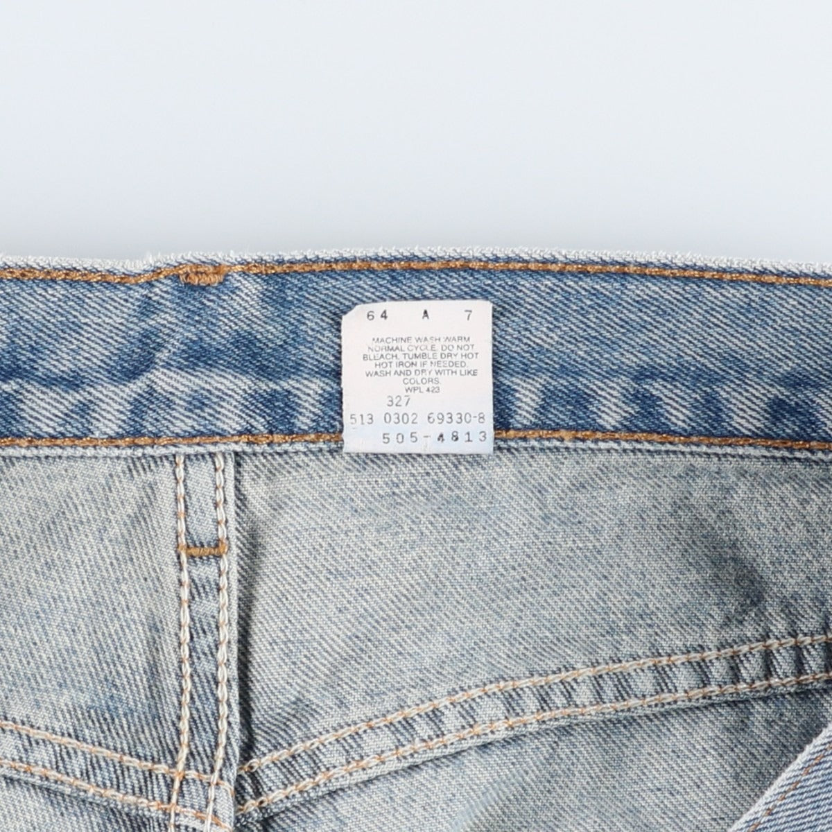00'S Levi's 505 REGULAR FIT STRAIGHT LEG tapered denim pants made in USA, men's w36 equivalent cotton blue type Vintage Second Hand