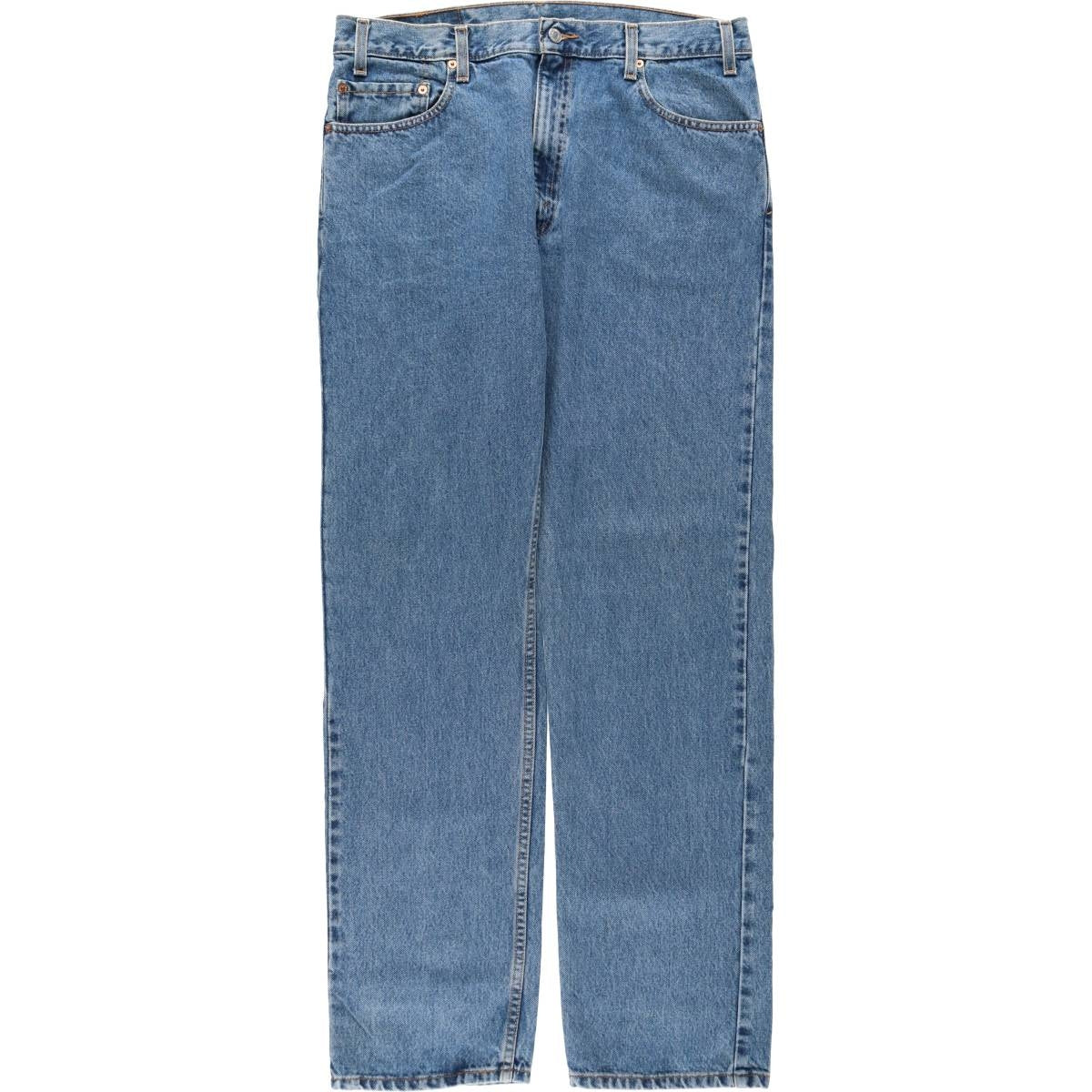 00'S Levi's 505 REGULAR FIT STRAIGHT LEG tapered denim pants for men, size w36 cotton blue type Vintage Second Hand