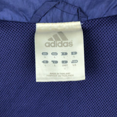 00'S Adidas nylon jacket, men's size L Nylon Purple type blue-purple Vintage Second Hand