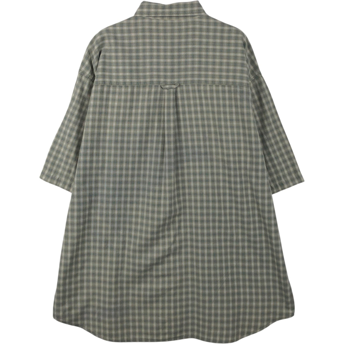 00'S Columbia Short Sleeve Button Down Check Shirt Men's XL cotton Khaki type sage green Vintage Second Hand