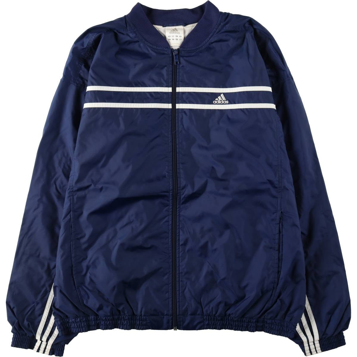 00'S Adidas nylon jacket, men's size L Nylon navy blue type Vintage Second Hand