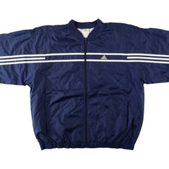 00'S Adidas nylon jacket, men's size L Nylon navy blue type Vintage Second Hand