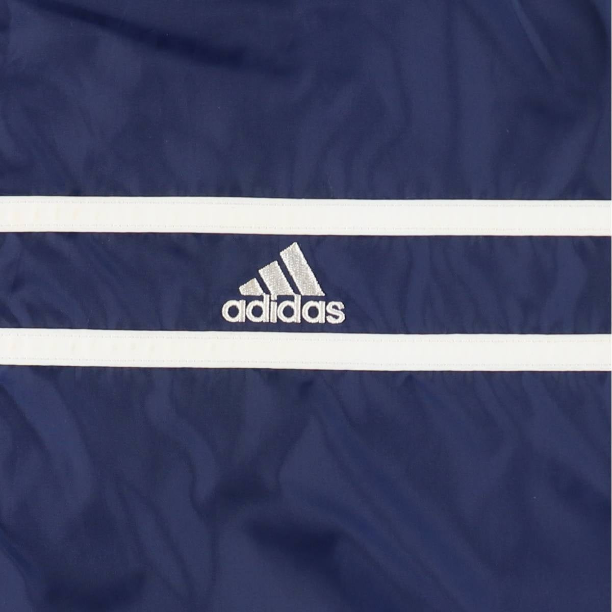 00'S Adidas nylon jacket, men's size L Nylon navy blue type Vintage Second Hand