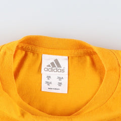 00'S Adidas logo print T-shirt, men's XL size cotton yellow type Vintage Second Hand