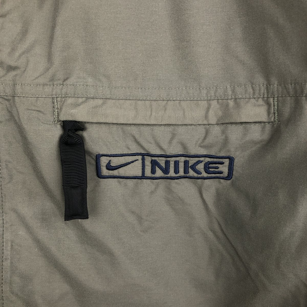00'S Nike Nylon Jacket Men's Size L Nylon Khaki type Vintage Second Hand