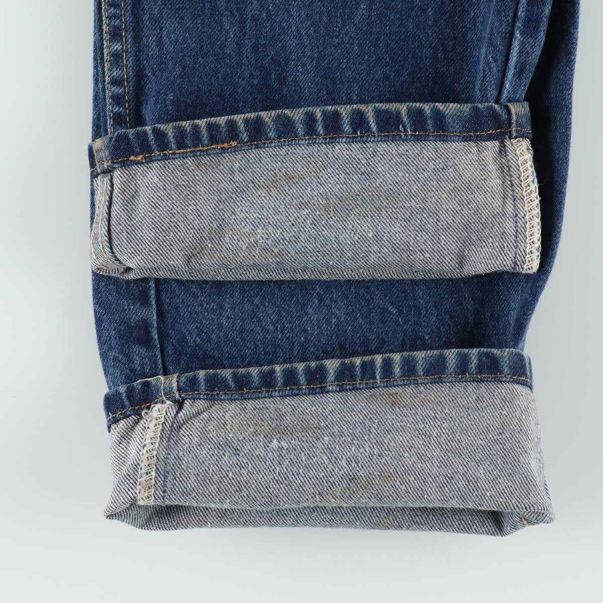 00'S Levi's 505 REGULAR FIT STRAIGHT LEG tapered denim pants made in USA, men's size w34 cotton blue type Vintage Second Hand