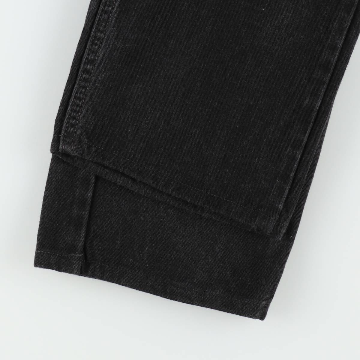 00'S Levi's 505 REGULAR FIT STRAIGHT LEG black denim tapered denim pants for men, size w33 cotton black type Vintage Second Hand