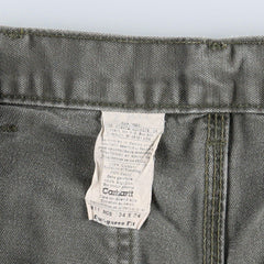 00'S Carhartt Dungaree Fit Duck Painter Pants Men's W34 equivalent cotton Khaki type Vintage Second Hand