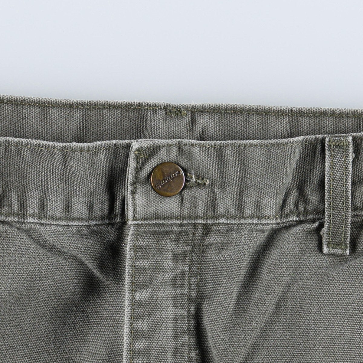 00'S Carhartt Dungaree Fit Duck Painter Pants Men's W34 equivalent cotton Khaki type Vintage Second Hand