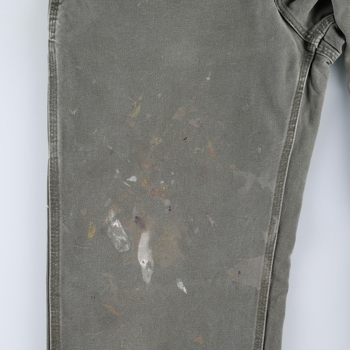 00'S Carhartt Dungaree Fit Duck Painter Pants Men's W34 equivalent cotton Khaki type Vintage Second Hand